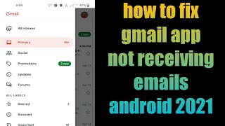 how to fix gmail app not receiving emails android phone  email not received in gmail account [upl. by Inaffets]