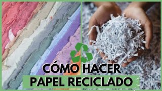 Cómo hacer papel reciclado [upl. by Laehcym988]