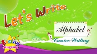 Lets Write  Cursive Writing  Alphabet A to Z  How to Write abc for kids [upl. by Irpac]