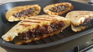 How To Make Arayes  Pita Stuffed With Meat [upl. by Yesteb]