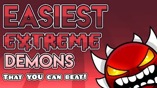 The 5 EASIEST Extreme Demons in Geometry Dash And how to beat them [upl. by Romonda992]