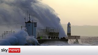 In full Storm Eunice from Newquay [upl. by Bergstrom680]