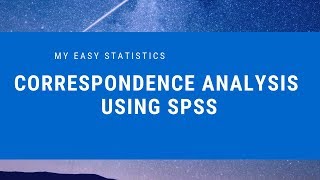 Correspondence Analysis using SPSS [upl. by Linette]