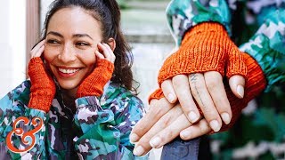 FINGERLESS GLOVES Knitting Pattern Tutorial StepbyStep [upl. by Astera]