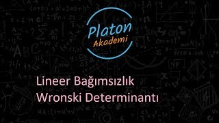 Lineer Bağımsızlık  Wronski  Wronskian  Determinantı [upl. by Olsen]