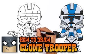 How to Draw Star Wars  Clone Trooper [upl. by Patnode]