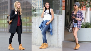 How To Wear Timberland Boots  Outfits With Timberlands [upl. by Gerek]