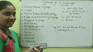 CLanguageClass8 Features of CLanguage C Both in Telugu and EnglishTelugu Scit Tutorials [upl. by Eahsed986]