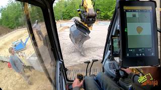 Trimble Earthworks  Engcon Tiltrotator Precision Grading [upl. by Swagerty]