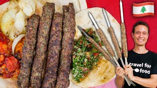 Lebanese Street Food 🇱🇧 Kofta Kebab Recipe  Street Food At Home Ep 4 [upl. by Skurnik]