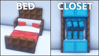 Minecraft 20 Bedroom Build Hacks and Ideas easy [upl. by Aliahs]