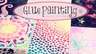 DIY Glue Painting  Water Marble Tie Dye amp More  How To  SoCraftastic [upl. by Ottilie913]