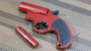 How To Make A Flare Gun  That Shoots  Cardboard gun [upl. by Rezal92]