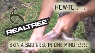 How To Skin A Squirrel In One Minute [upl. by Eiba]