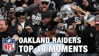 Top 10 Moments in Oakland Raiders History  NFL [upl. by Lrat]