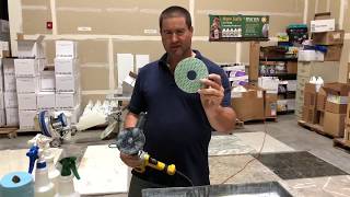 How to Honing and polishing marble stone clean center training DIY projects [upl. by Avin]