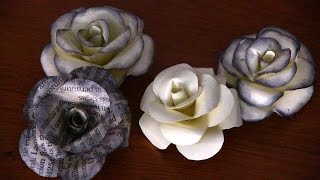 Como hacer Flores de papel Rosas facil [upl. by Ann196]