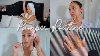 RELAXING SELF CARE DAY  PAMPER ROUTINE 2021 satisfying at home spa day [upl. by Esmaria]