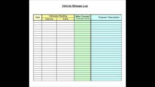 VEHICLE MILEAGE LOG TEMPLATE EXCEL [upl. by Ramak]