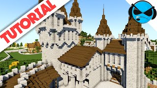 How To Build A Castle Minecraft Tutorial  Medieval Castle Part 3 [upl. by Martine235]