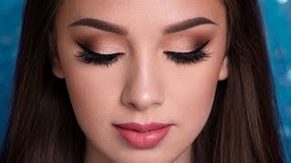 PROM Makeup Tutorial  EASY GLAM [upl. by Nuj]