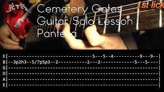 Cemetery Gates Guitar Solo Lesson  Pantera with tabs [upl. by Parfitt]