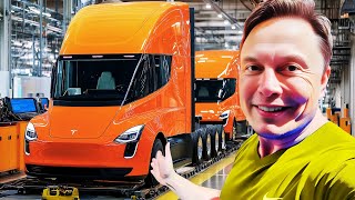 NEW Tesla Semi Sleeper Cab Version Launched Elon Musk Reveals 250000 Miles Range In 18 Months [upl. by Pelage]