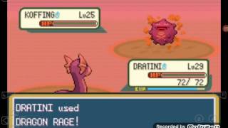 Dratini evolve to Dragonair in pokemon fire red [upl. by Haelhsa]