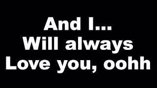 Whitney Houston  I Will Always Love You  Lyrics Official Music Video Tribute [upl. by Anilem334]