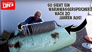 Wie sieht ein Warmwasserspeicher nach 20 Jahren innen aus [upl. by Hillard153]