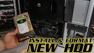 HOW TO INSTALL AND FORMAT A NEW HARD DRIVE WINDOWS [upl. by Ramgad]