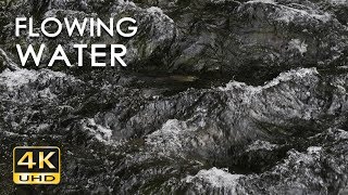 4K Flowing Water  Relaxing River Sounds  Mountain Stream  10 Hours  Relax Sleep Study Yoga [upl. by Crabb]