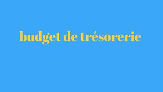 budget de Trésorerie partie 1 [upl. by Phillane]