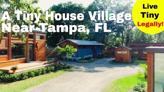 An Escape Tiny House Community Built Near Tampa Florida [upl. by Asirap]