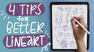 TIPS HOW TO IMPROVE LINE ART DRAWING IN PROCREATE FOR BEGINNERS [upl. by Anyal]