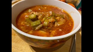 Chicken Okra GumboStew [upl. by Ellehcear]