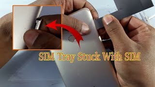 How to Remove Stuck SIM Tray With SIM Card [upl. by Eerual]