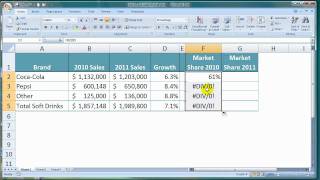 How To Calculate Market Share in Excel [upl. by Ellak917]