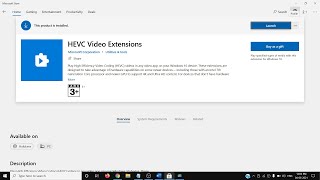 Fix HEVC Video Extensions Not Installing Automatically After Buying It On Windows 10 [upl. by Marcelo]