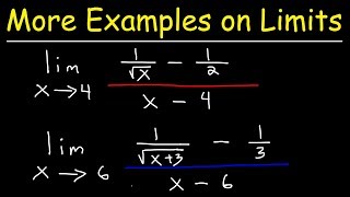 Evaluating Limits With Fractions and Square Roots [upl. by Anail]