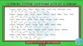 Pitman Shorthand  Exercise No73 Dictation 25 WPM  KZ Learning [upl. by Slaohcin103]