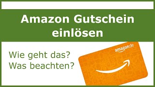 Amazon Gutschein einlösen [upl. by Jegger]