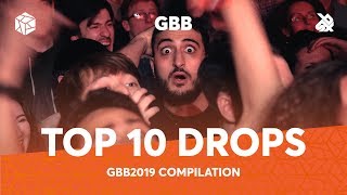 TOP 10 DROPS 😱 Grand Beatbox Battle Solo 2019 [upl. by Aitercal]