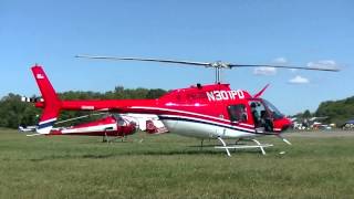 Bell 206B 3 Jet Ranger Helicopter Approach Landing Walkaround Full Start Up Take Off [upl. by Candie857]