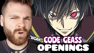 I FORGOT HOW GOOD THESE ARE  CODE GEASS Openings 15  New Anime Fan  REACTION [upl. by Nerradal227]