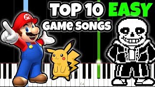 Top 10 Game Songs to Play on Piano Easy Piano Tutorial [upl. by Una]