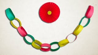 How To Make Paper Chains Easily  DIY Paper Decorations [upl. by Philbrook380]