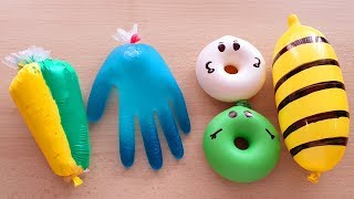 Making Slime With Ballons Piping Bags And Glove [upl. by Rebeka159]