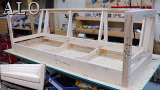 HOW TO BUILD A SOFA FRAME  DIY  ALO Upholstery [upl. by Pollie91]