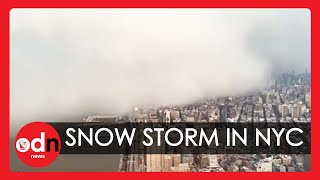 Incredible Timelapse Captures Snow Storm Sweeping Over New York City [upl. by Theo]